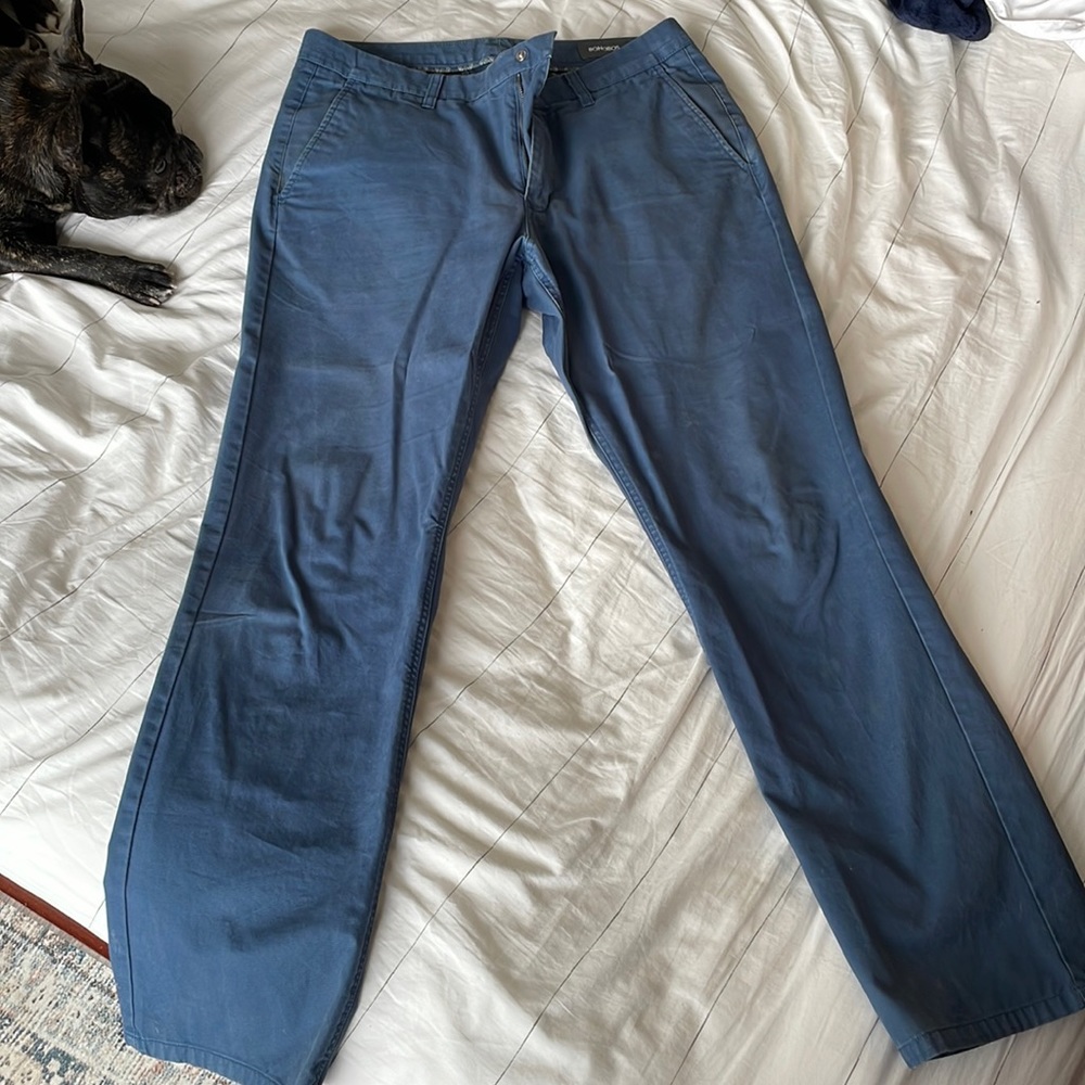 Bonobos blue khaki pants, straight leg fit 34x32